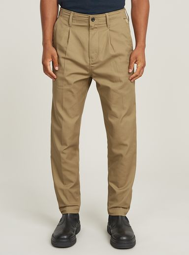 Pantalones Pleated Chino Relaxed Tapered